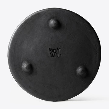 Big plate in Chamba Black Ceramic by Wolf Miu