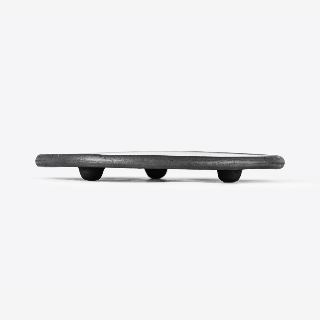 Big plate in Chamba Black Ceramic by Wolf Miu