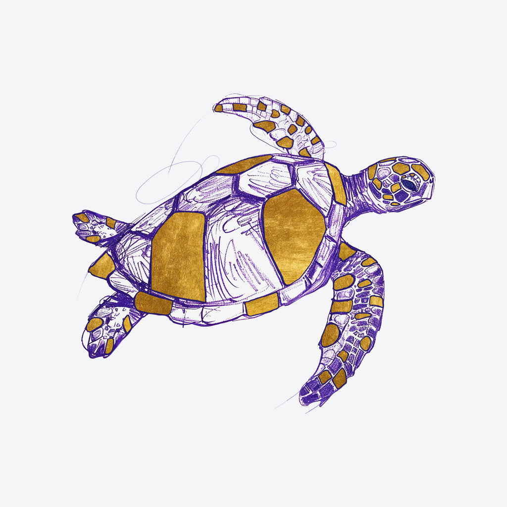 Art Prints Illustration Turtle by Wolf Miu